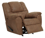Reclining position of Mcgann Saddle Faux Leather Manual Recliner