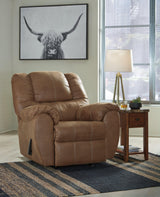 Side view of Mcgann Saddle Faux Leather Manual Recliner