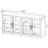 Angle view of Riva sideboard in rustic dining room setting