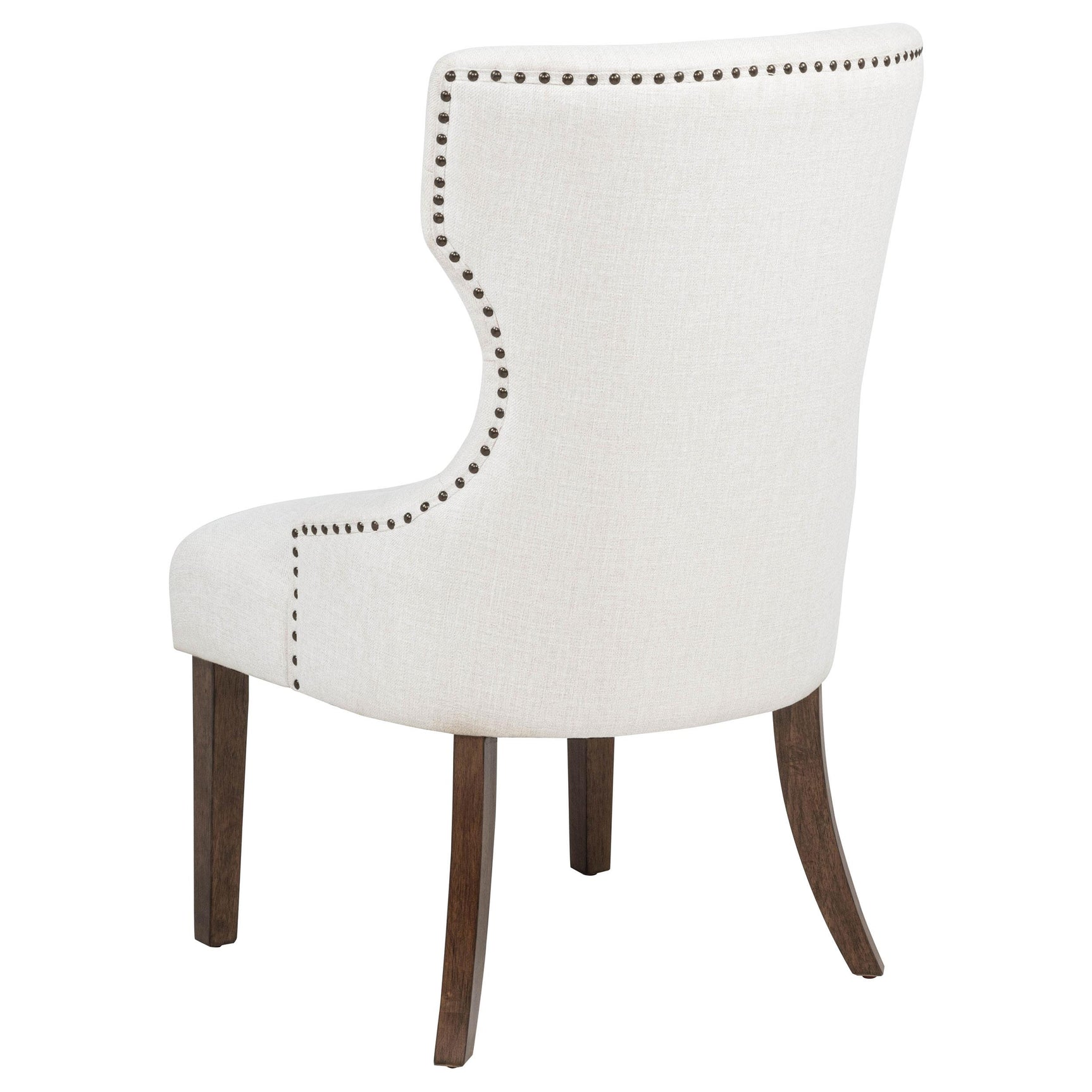 Baney chair seat cushion and wooden legs detail