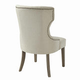 Baney Dining Chair showcasing rustic smoke wood legs