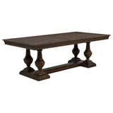 Dining table leg detail with turned supports