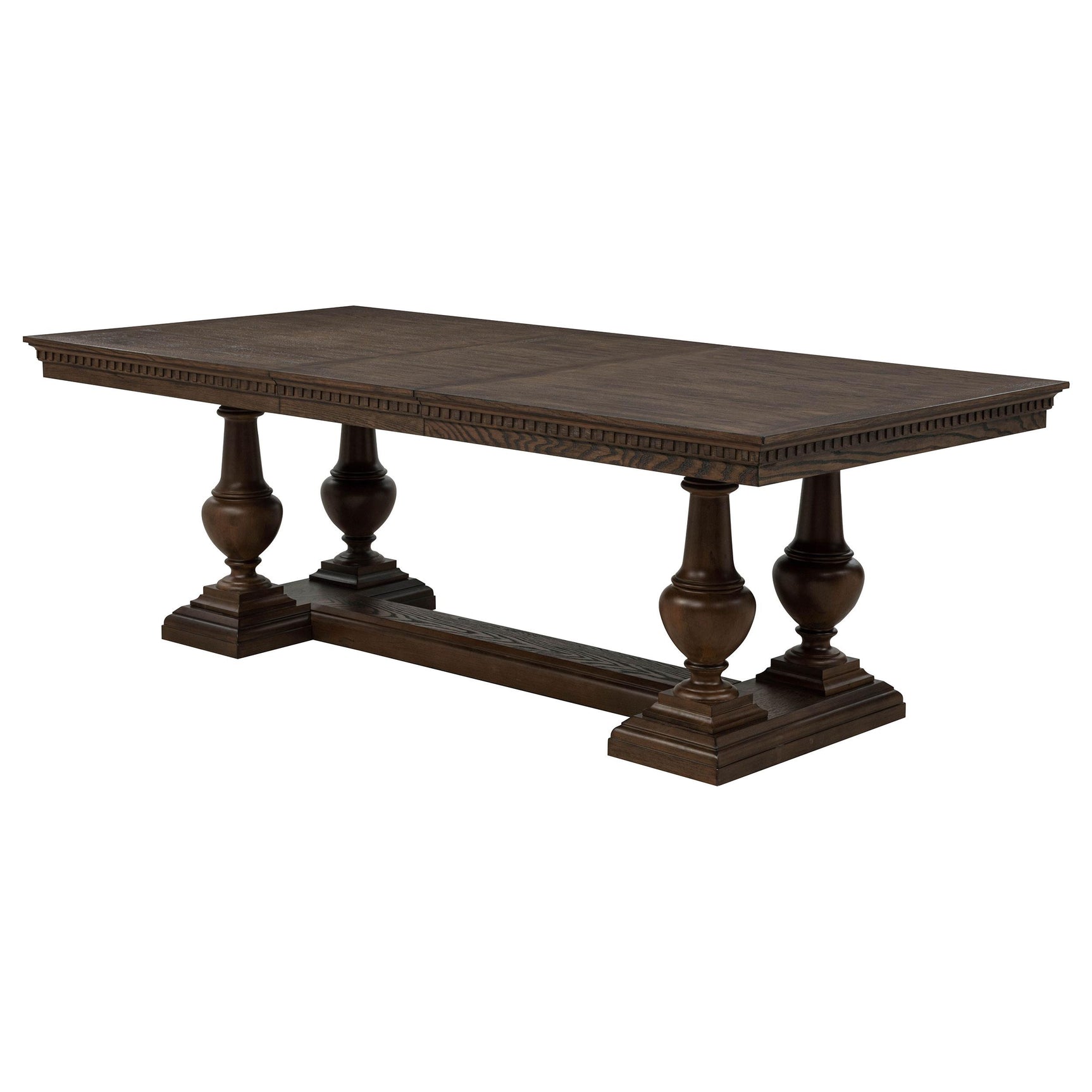 Levelers on dining table feet for floor stability