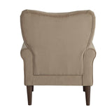 Close-up of tufted back and velvet fabric