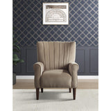 Top view highlighting seat cushion and arm height of Urielle chair