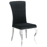 Room view showing Carone 5-piece dining set in black finish