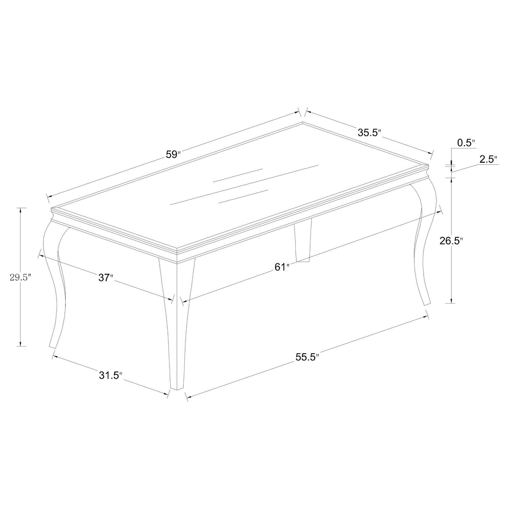 Side perspective of Carone dining furniture set