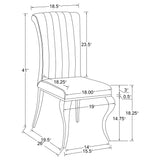Detail of chair upholstery and table edge