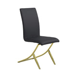 Beckham round dining table with 46 inch diameter glass top