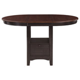 Front angle of Lavon Oval counter height table with chairs