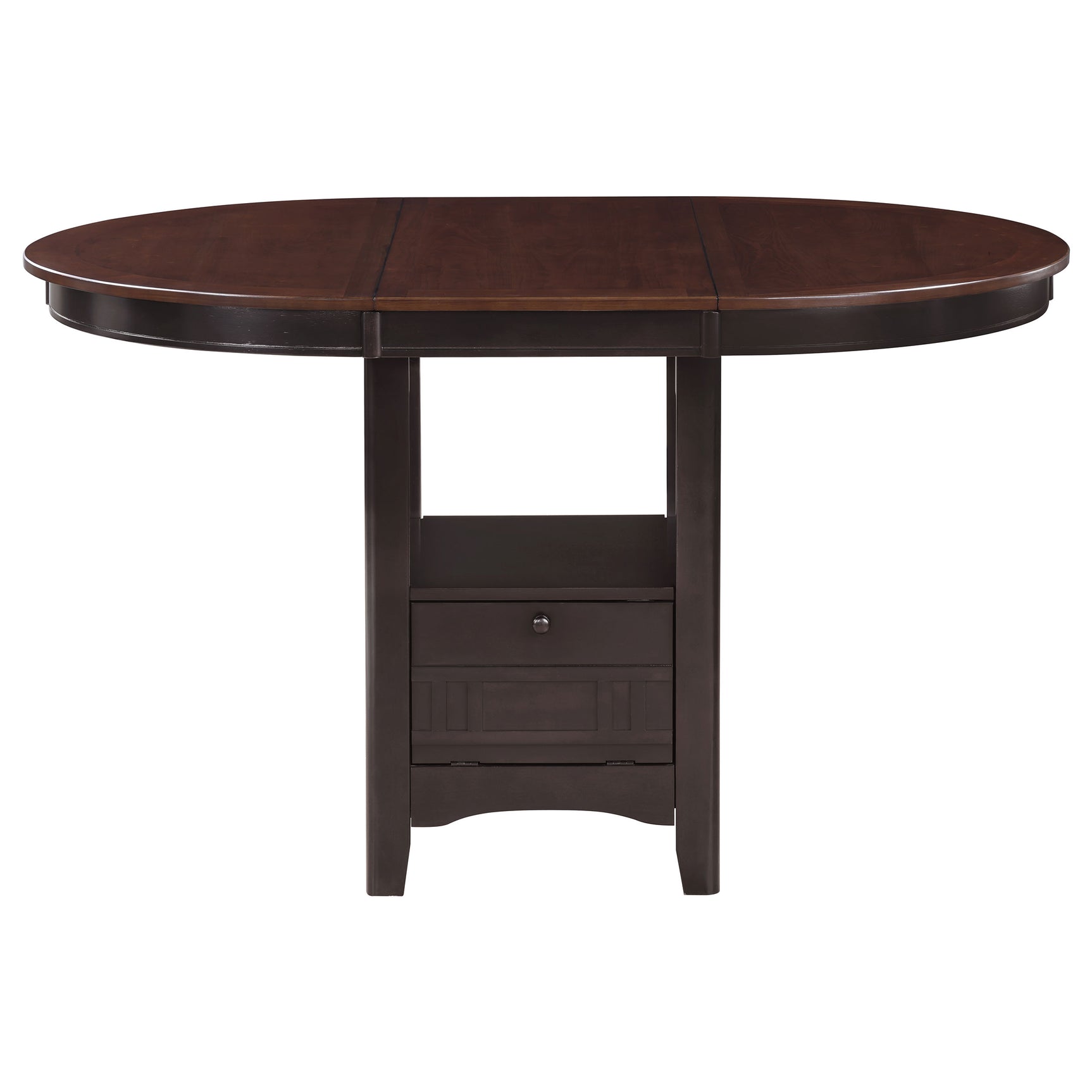 Front angle of Lavon Oval counter height table with chairs