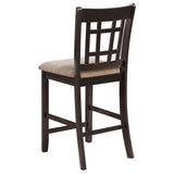 Side perspective of oval dining set