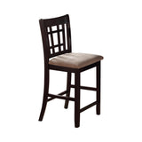 Close-up of Lavon table pedestal with closed storage and open shelf