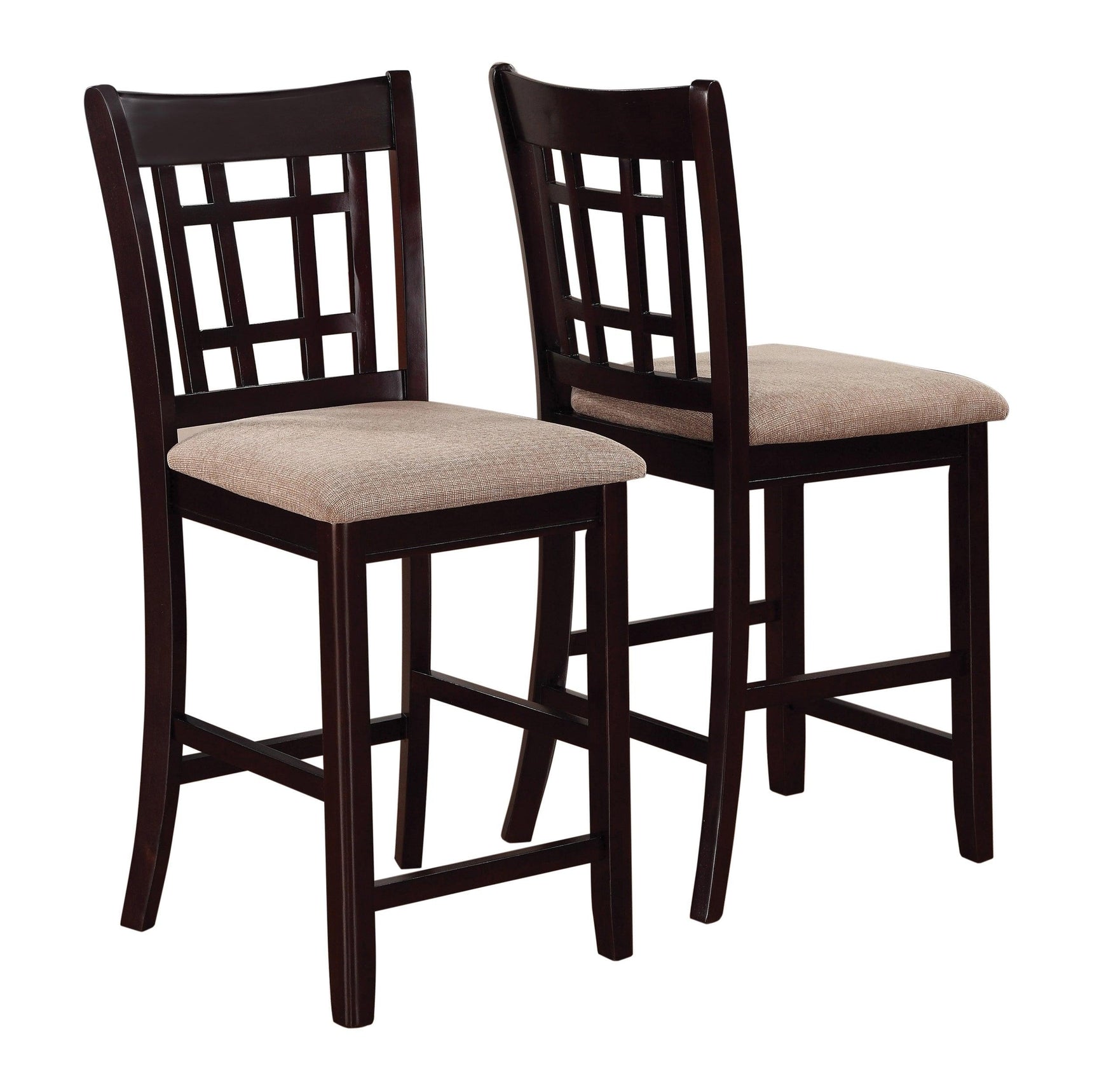 Detail view of the two-tone finish on Lavon Oval Table