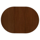 detail view of Jedda Dark Walnut Oval Dining Room Set dining room furniture