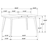 detail view of Jedda Dark Walnut Oval Dining Room Set dining room furniture