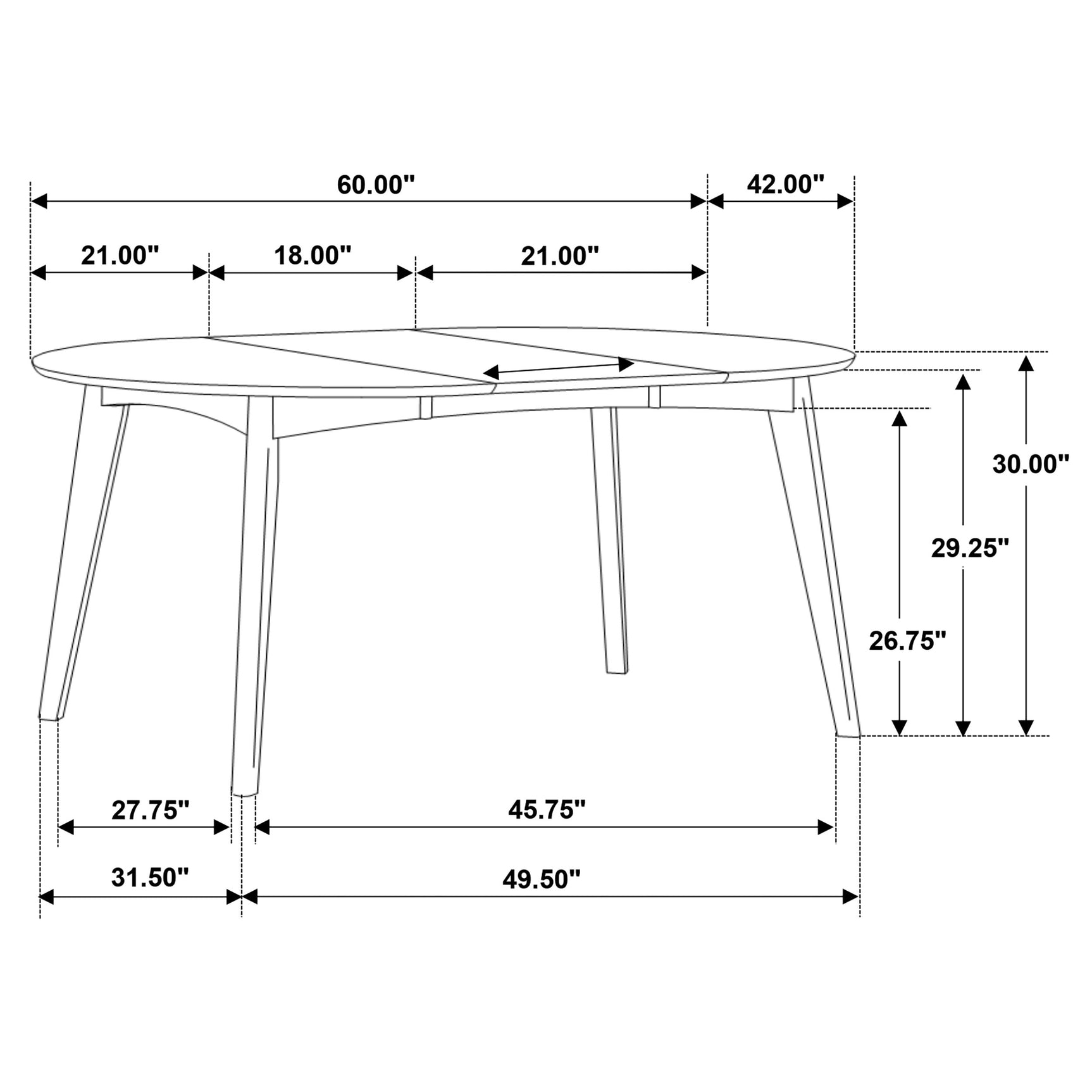 detail view of Jedda Dark Walnut Oval Dining Room Set dining room furniture