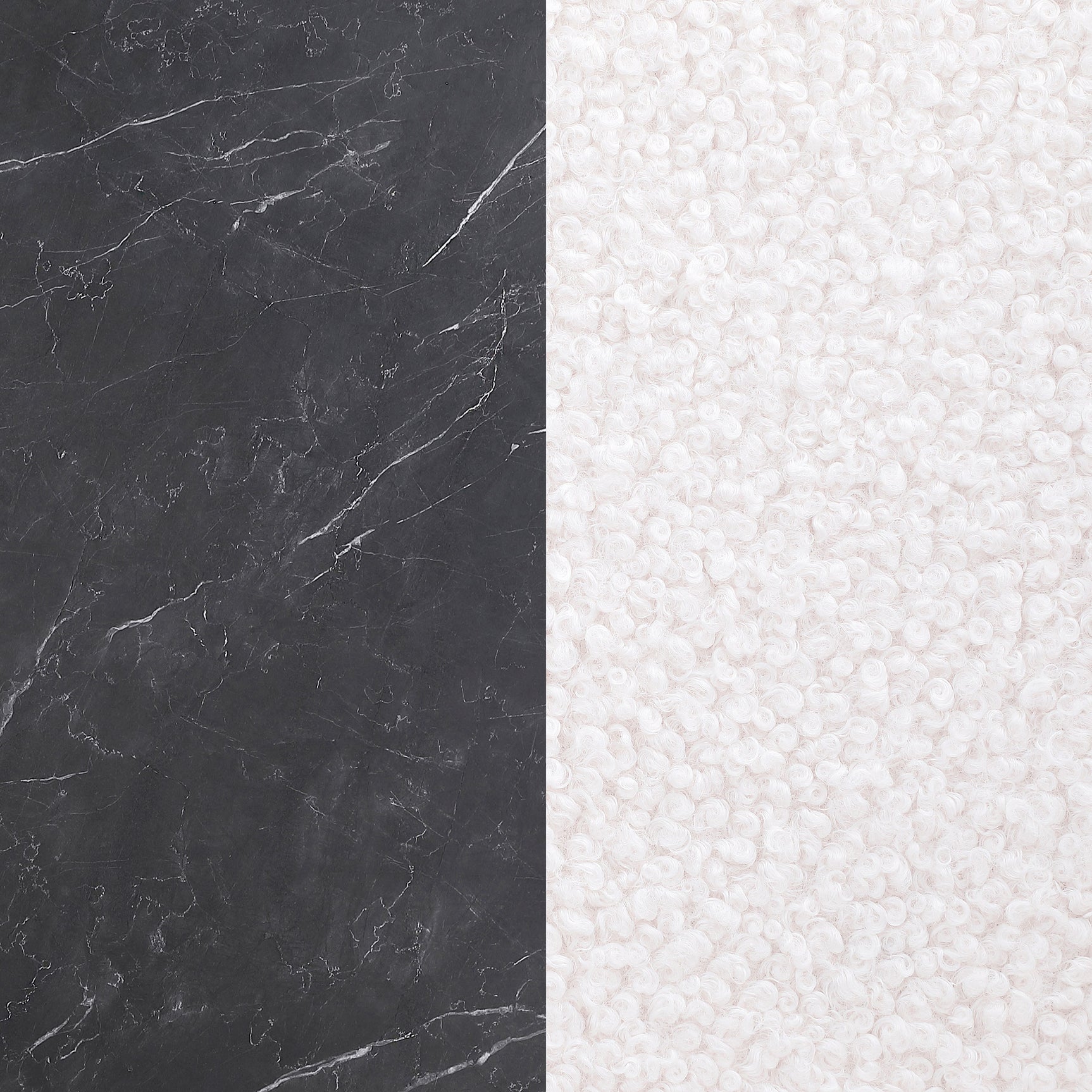 top angle showing faux marble texture