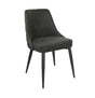 Cosmo light grey upholstered curved back dining chair angle view