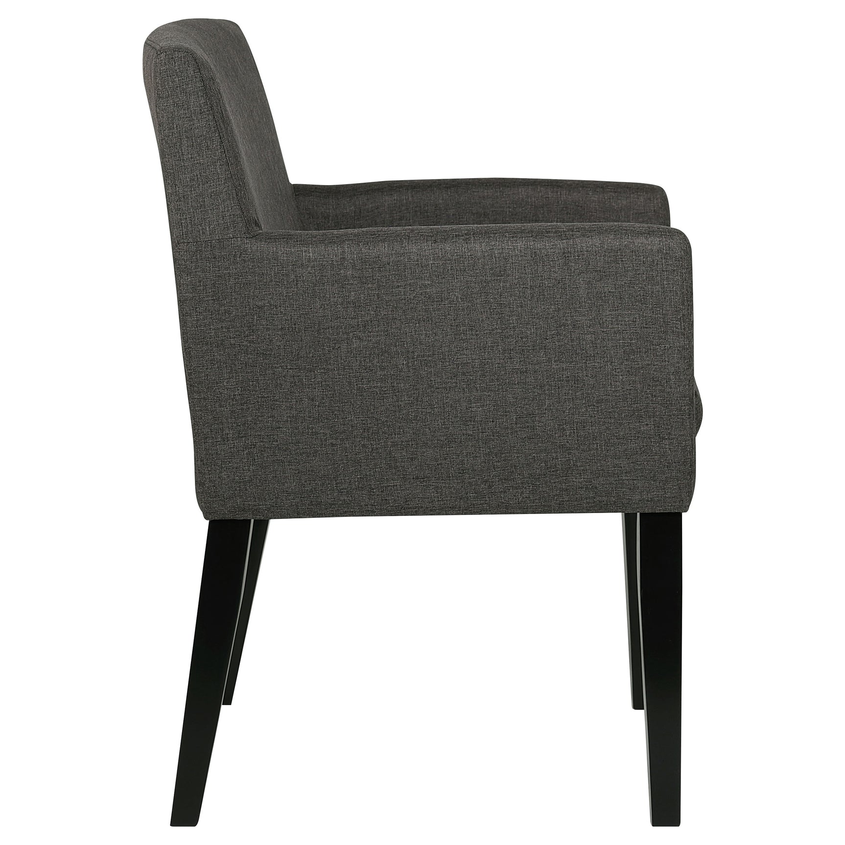 Detail shot of table corner and chair arm on Catherine Dining Set