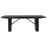 Dining table leg and base with leveler view