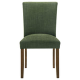 Set of two Cantley green upholstered side chairs