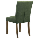 Cantley green side chair seat cushion detail