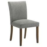 Cantley upholstered dining chair close-up of foam cushioned seat
