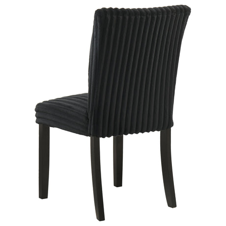Dermott dining side chair viewed from above showing seat cushion