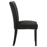 Rubberwood leg detail with fabric upholstery on Dermott chair