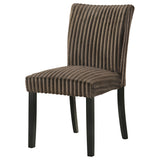 Rubberwood legs of Dermott Upholstered Parson Dining Side Chair