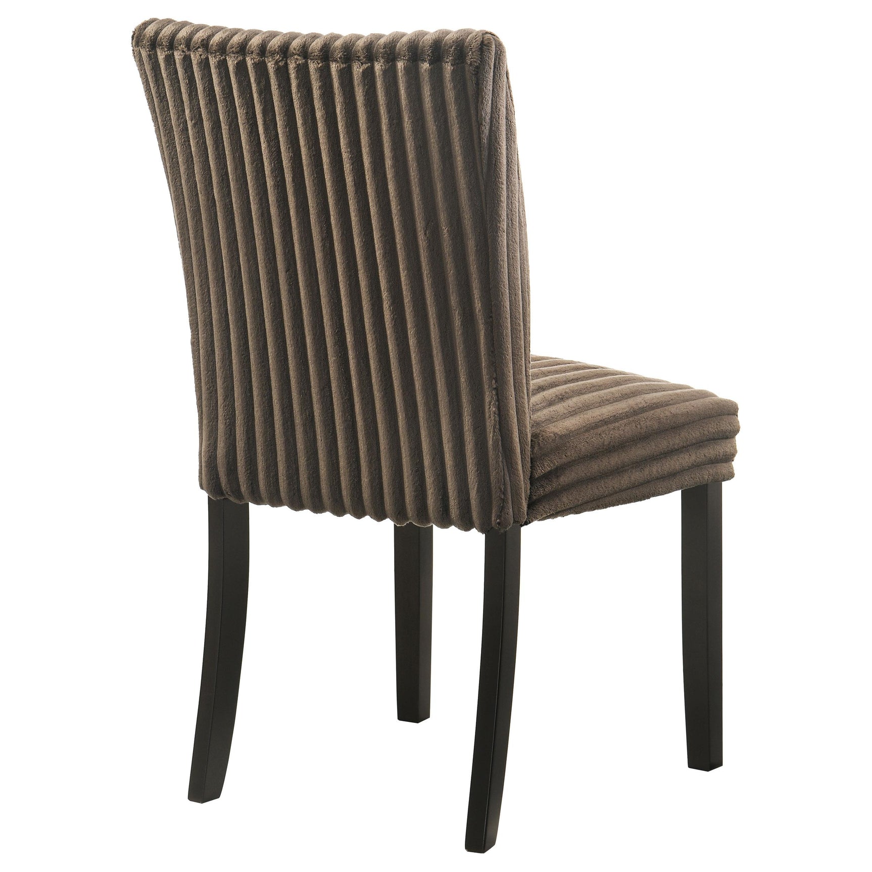 Side chair showing ribbed upholstery texture