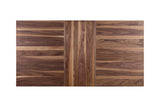 Close-up of Spring Creek dining table wood grain and brass-plated leaf lock