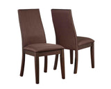 Spring Creek dining table corner showing walnut veneer finish