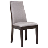 Spring Taupe Rectangular Dining Set close chair detail