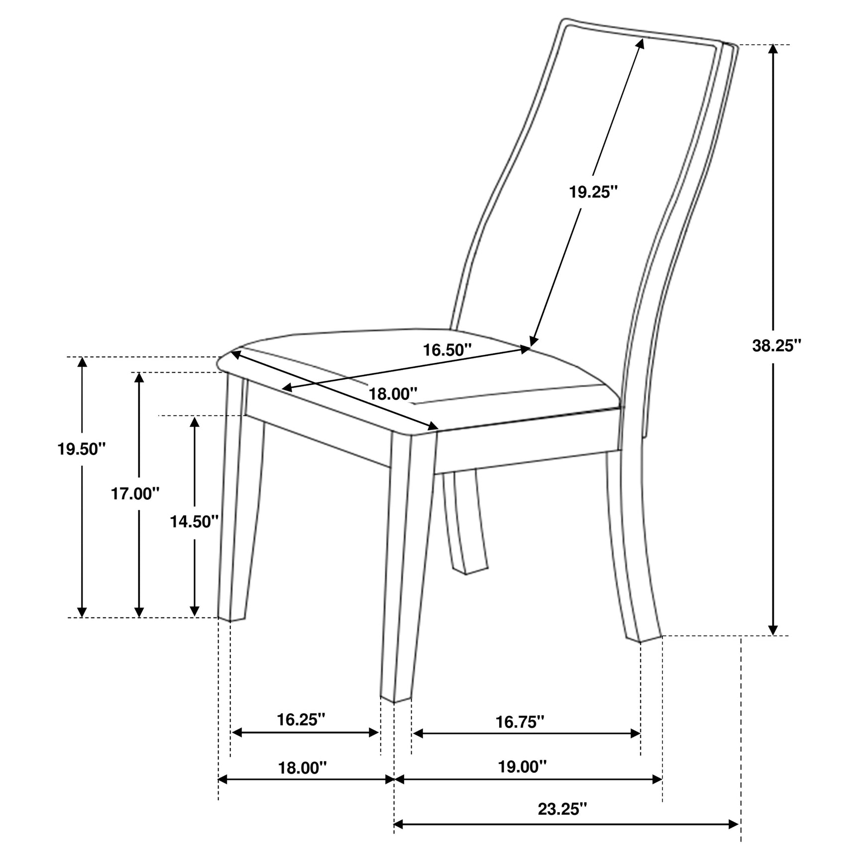Spring Taupe Rectangular Dining Set front perspective