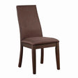 Spring Creek Cocoa Brown Upholstered Dining Chairs set of 2 front angle