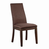 Spring Creek Cocoa Brown Upholstered Dining Chairs set of 2 front angle