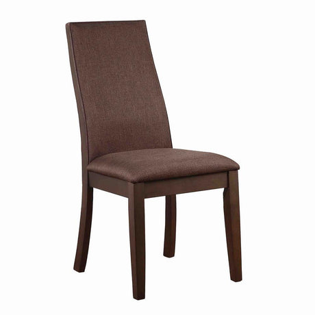 Spring Creek Cocoa Brown Upholstered Dining Chairs set of 2 front angle