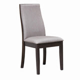Spring Creek Upholstered Dining Chairs Grey Set of 2 front view