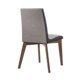 Side view of Redbridge Butterfly Leaf Dining Table in natural walnut finish