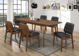 room view of Redbridge Brown dining set in dining room