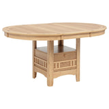 Light Oak oval dining table top edge profile