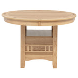 Table showing wood grain finish