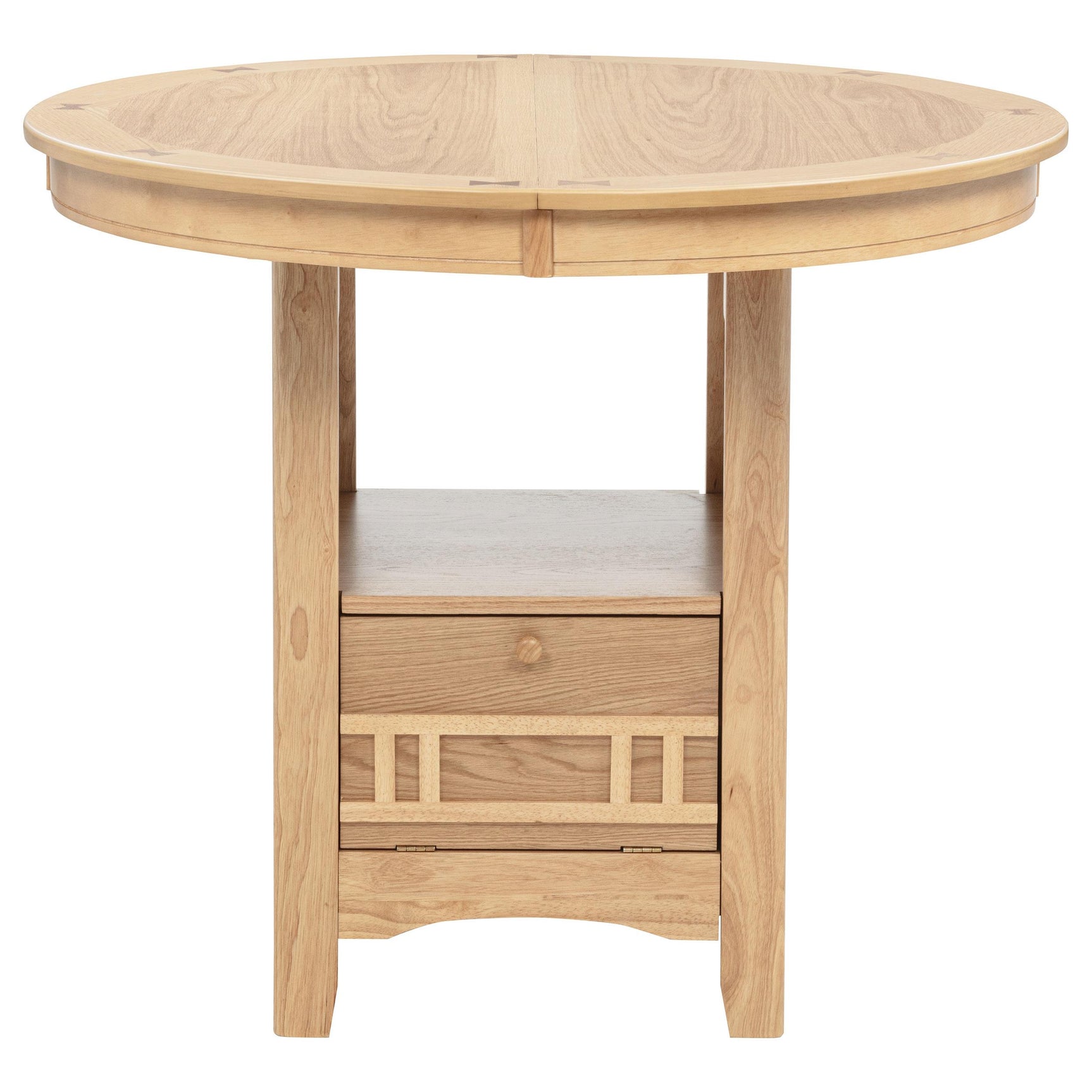 Lavon oval light oak counter height dining table, front angle