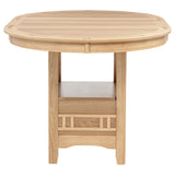 Lavon oval light oak counter height dining table, front angle