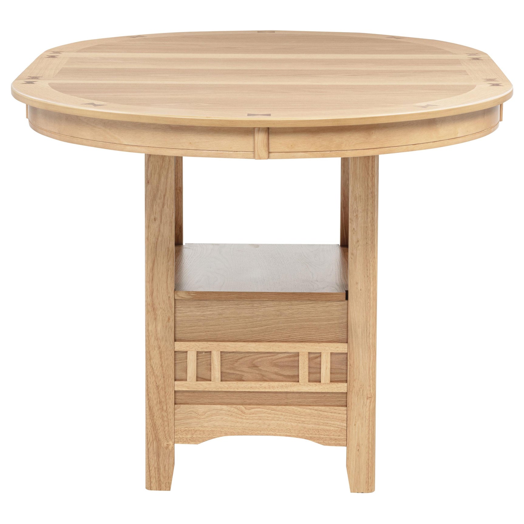 Lavon oval light oak counter height dining table, front angle