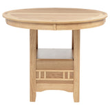 Lavon oval light oak counter height dining table, front angle