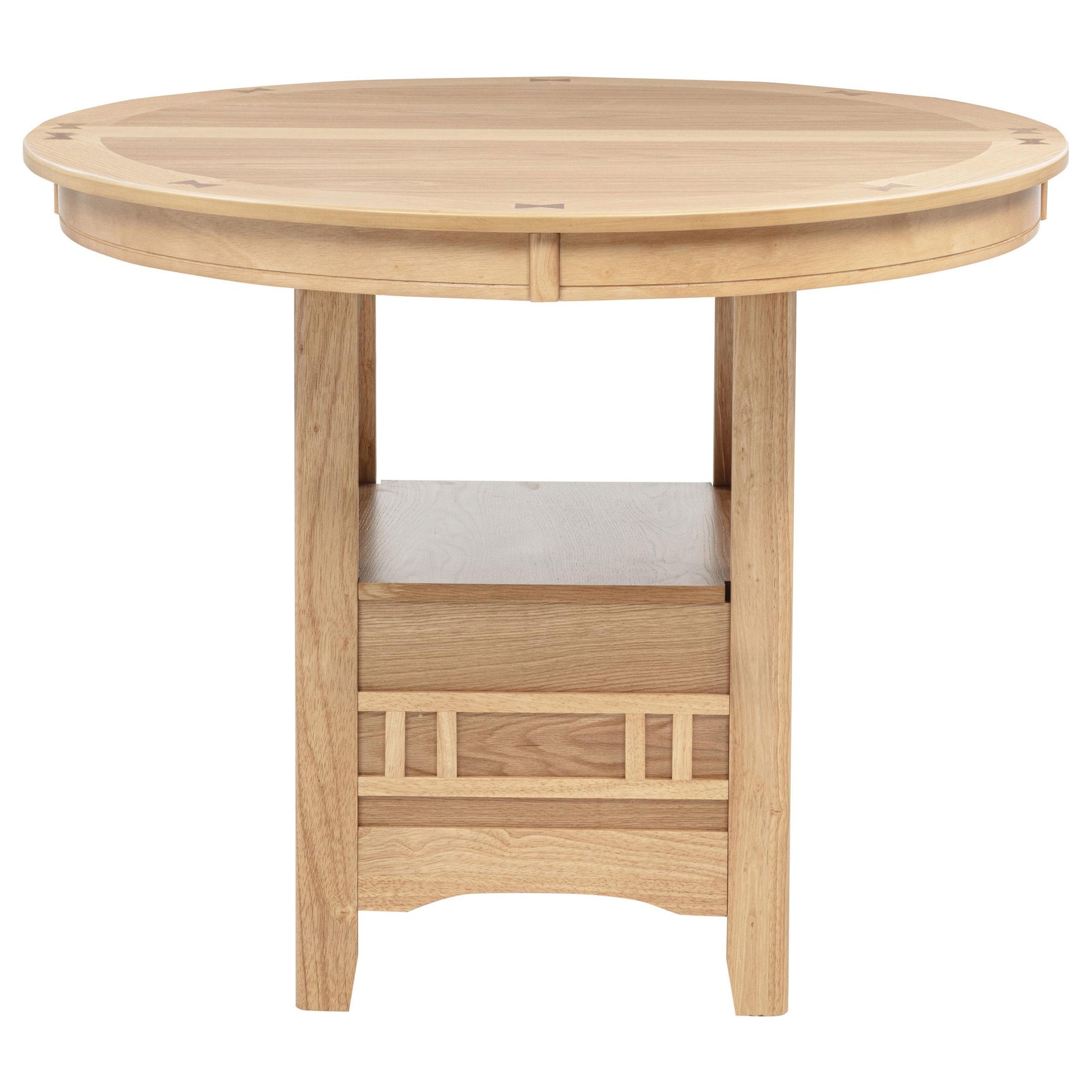 Lavon oval light oak counter height dining table, front angle