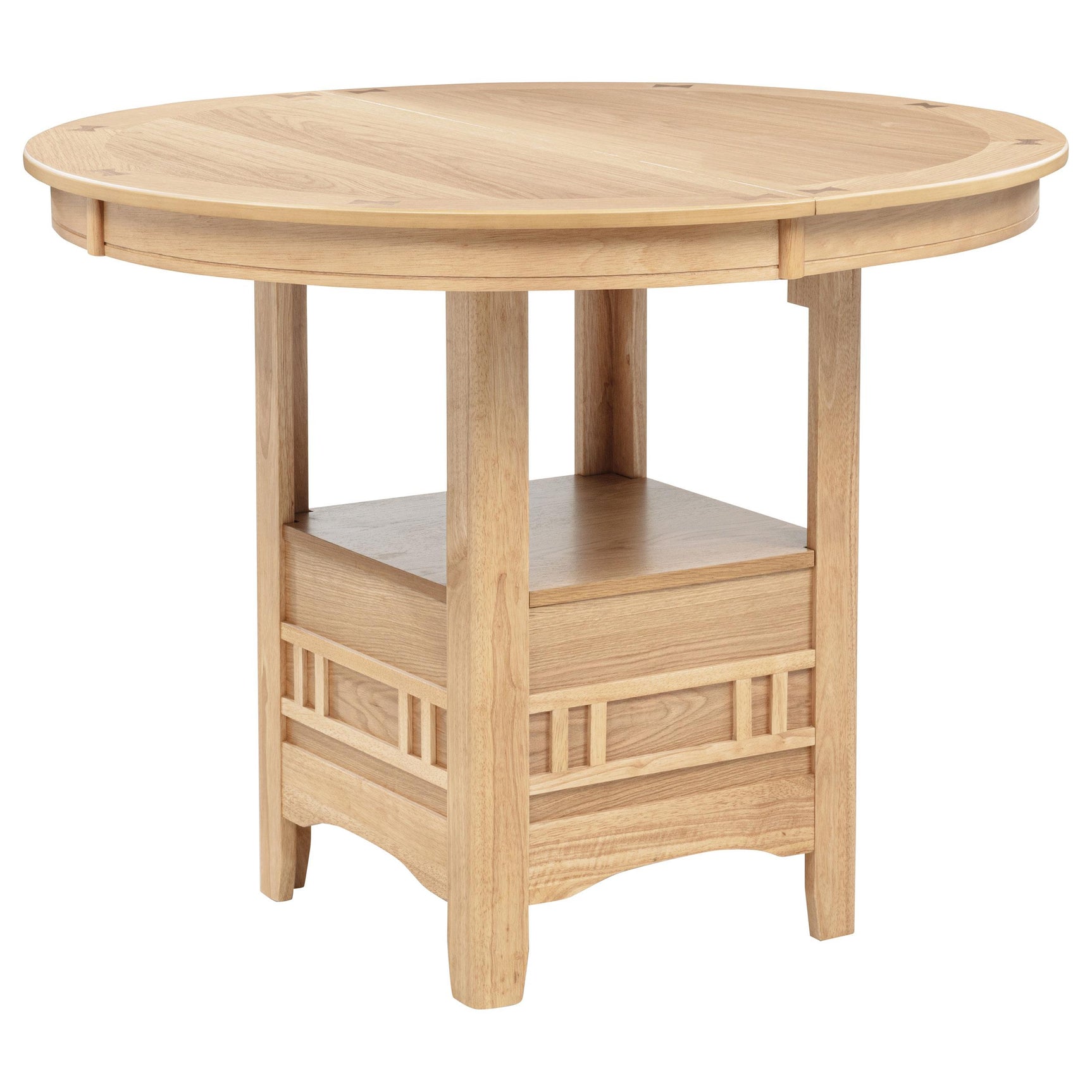 Lavon oval light oak counter height dining table, front angle